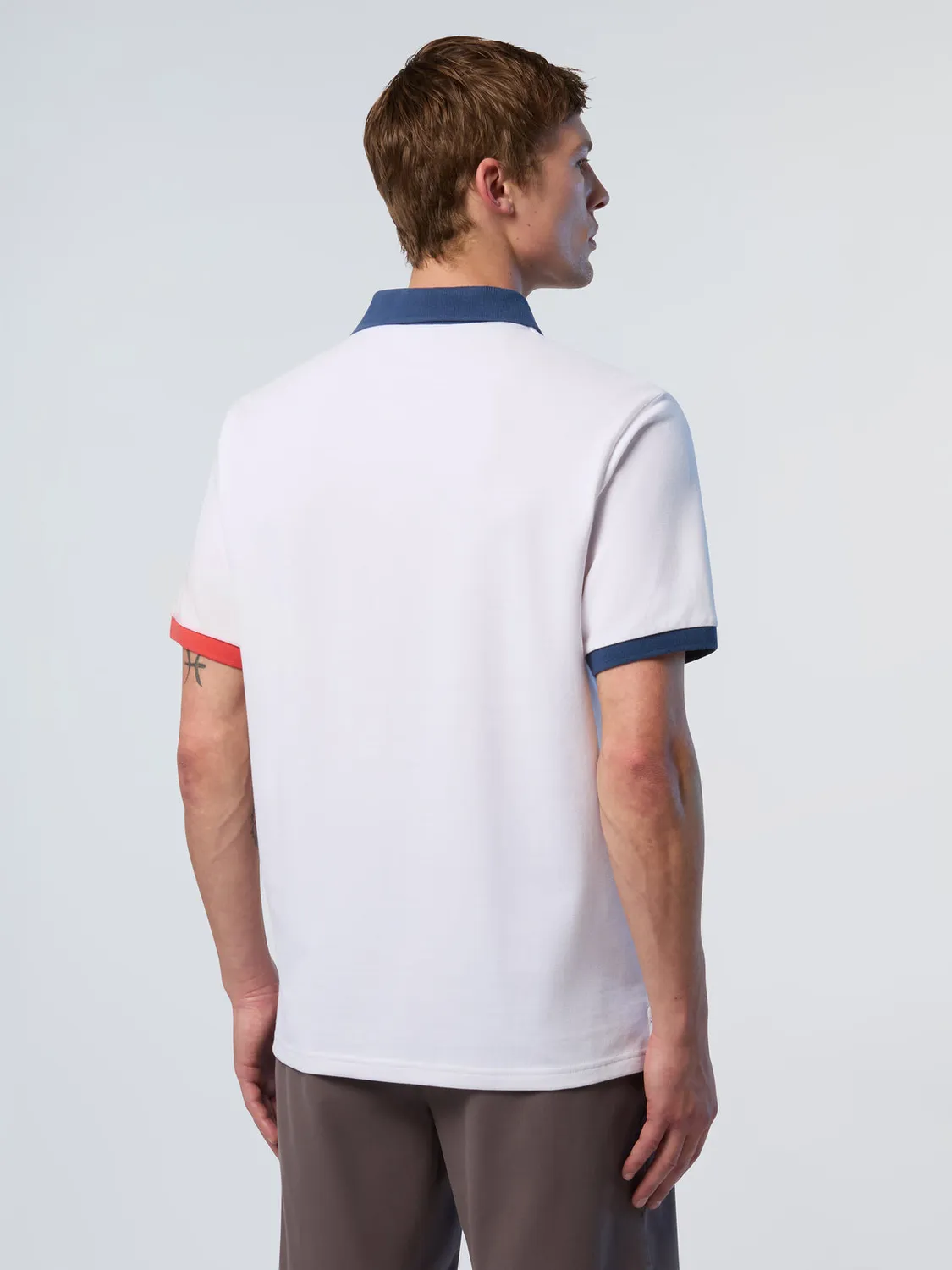 North Sails polo homme coton bio piqué col contrasté