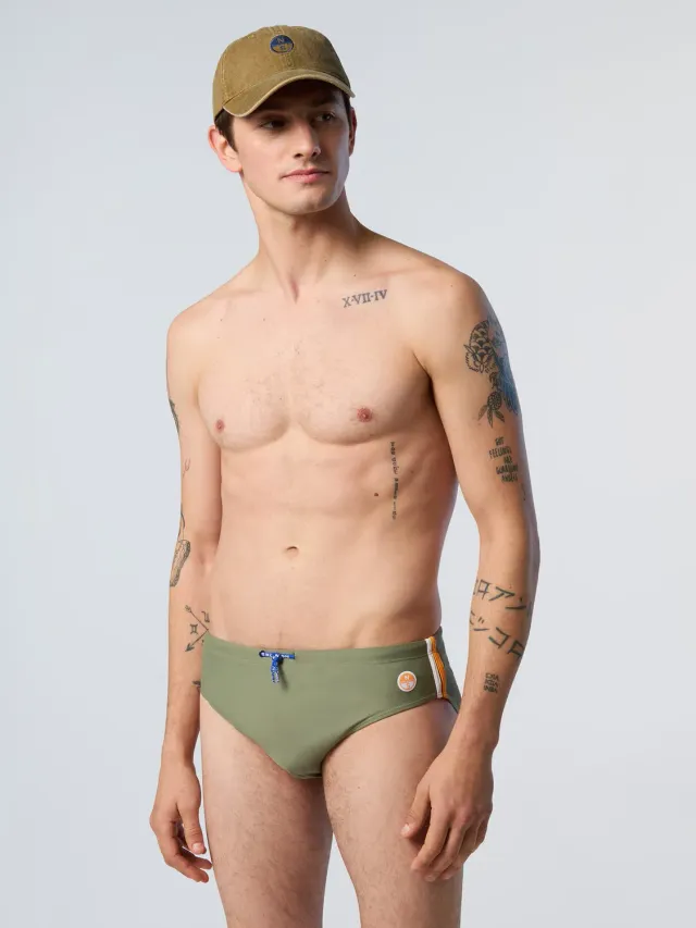 North Sails Slip de Bain Rayures Latérales Nylon Recyclé