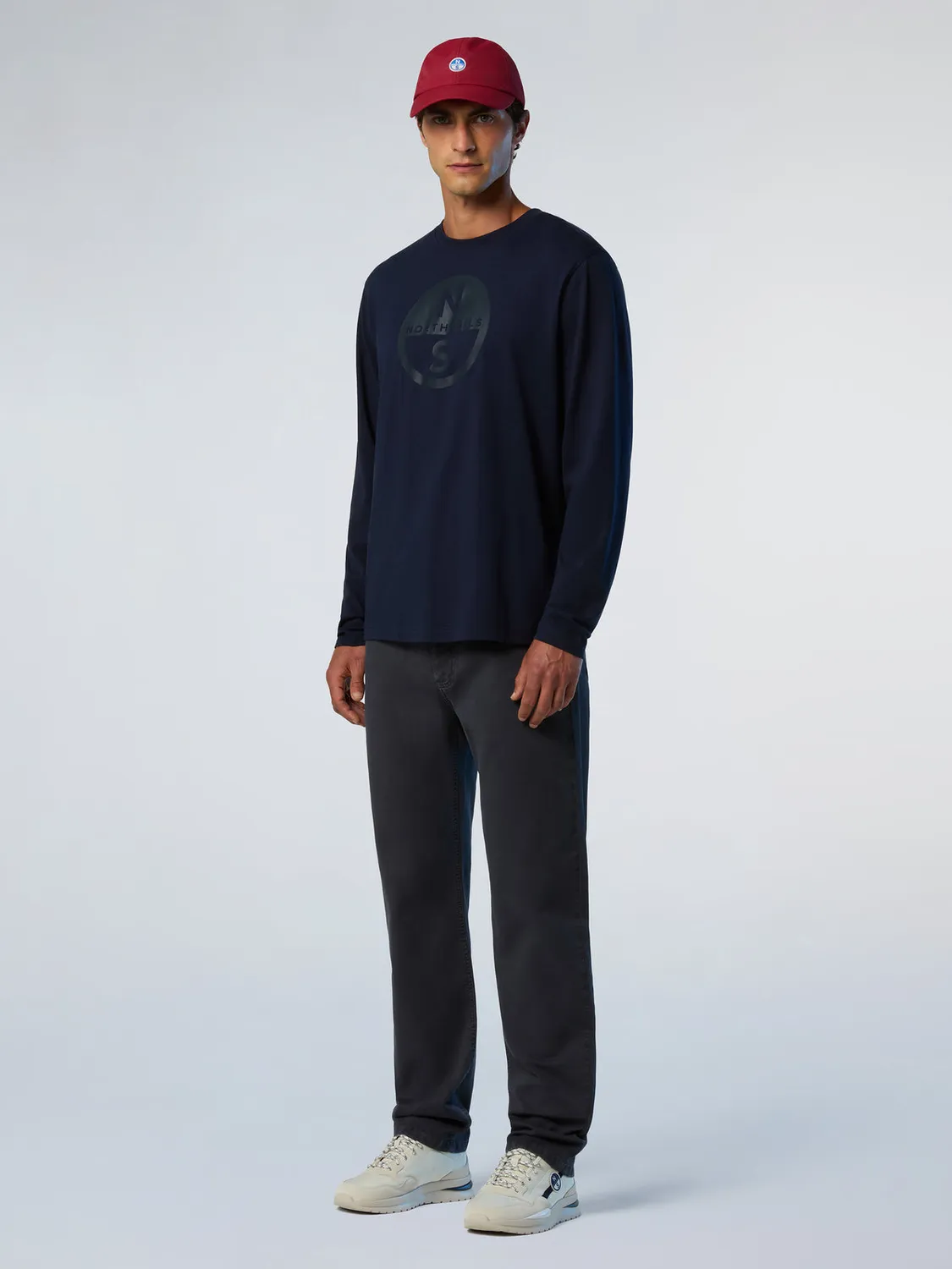 North Sails t-shirt manches longues maxi print coton bio