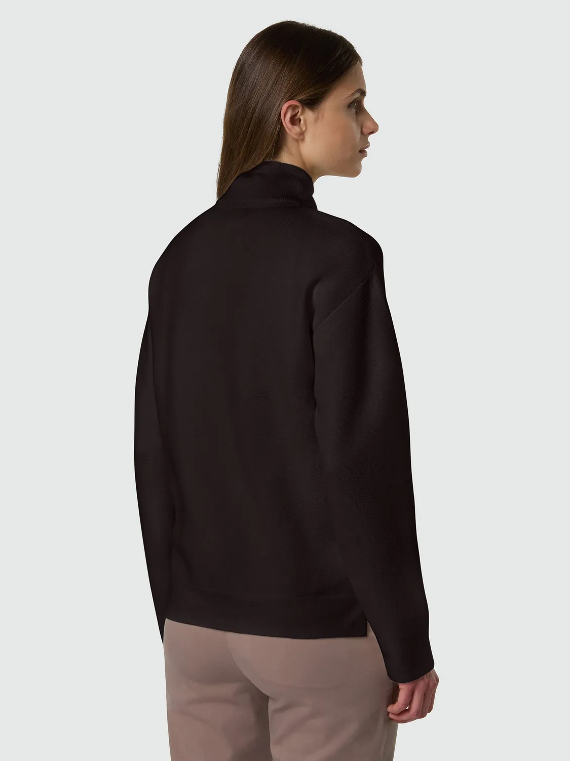 North Sails pull col montant laine-viscose blanc hiver