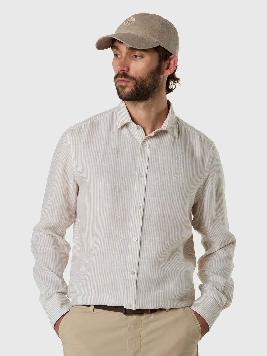 North Sails Bengal chemise lin rayée European Flax