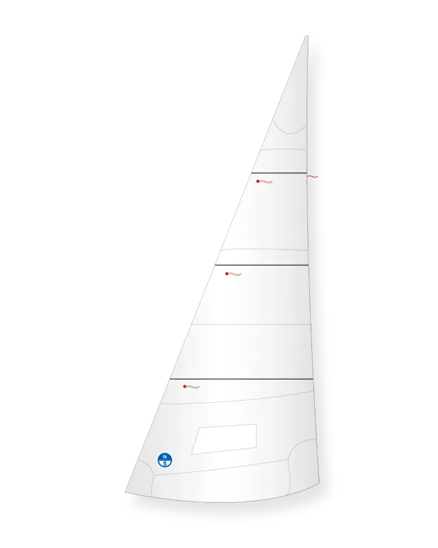 North Sails Surprise Jib foc dacron coupe transversale