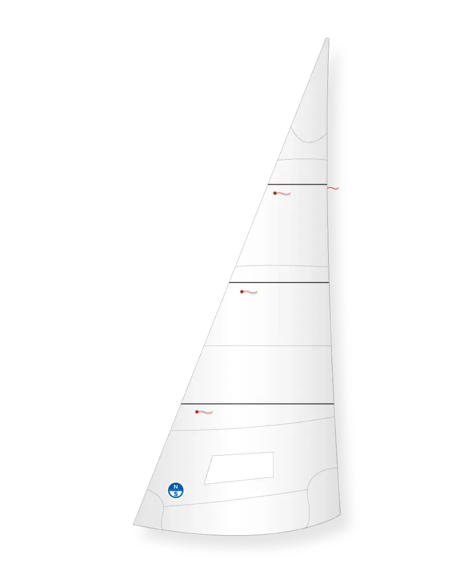 North Sails Surprise Jib foc dacron coupe transversale