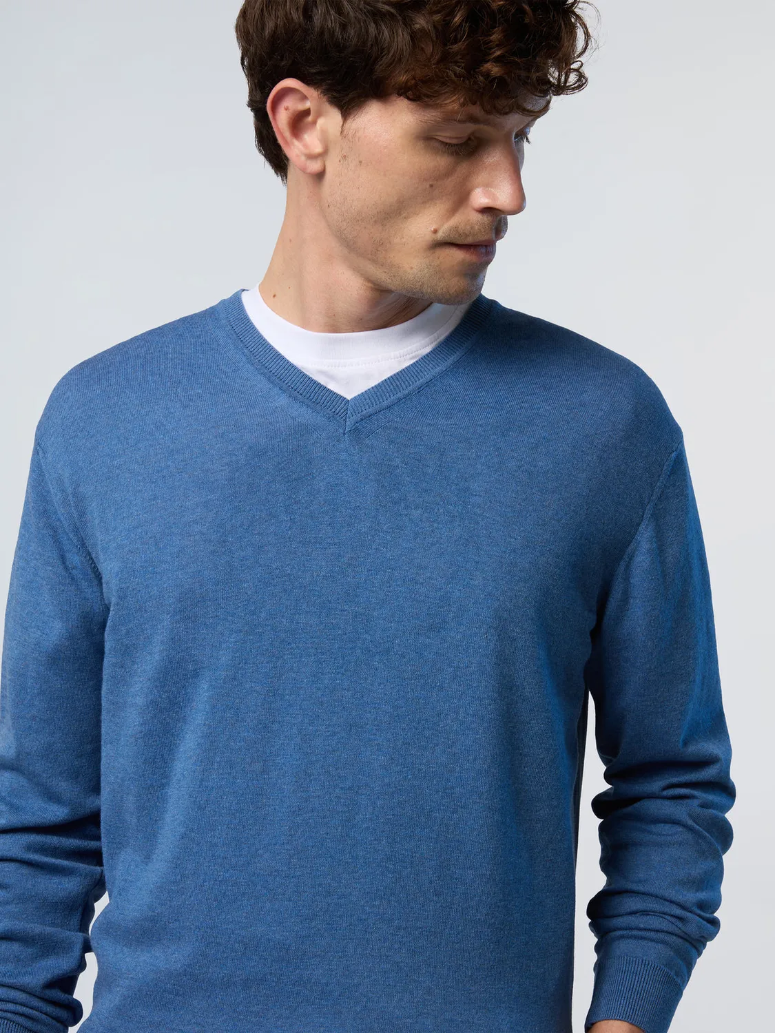 North Sails pull col V coton bio label logo