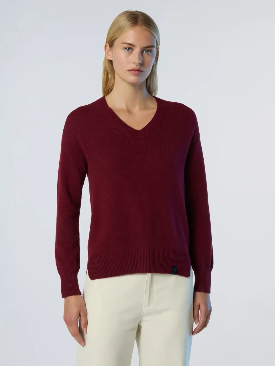 North Sails Saddle Shoulder pull col V cachemire