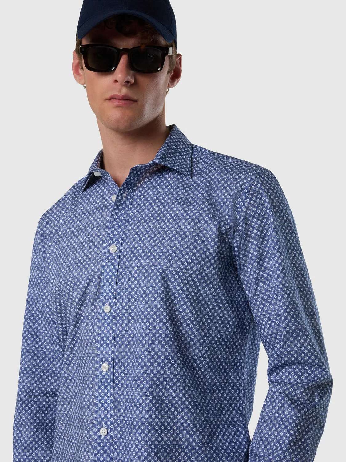 North Sails Patterned chemise popeline coton bio