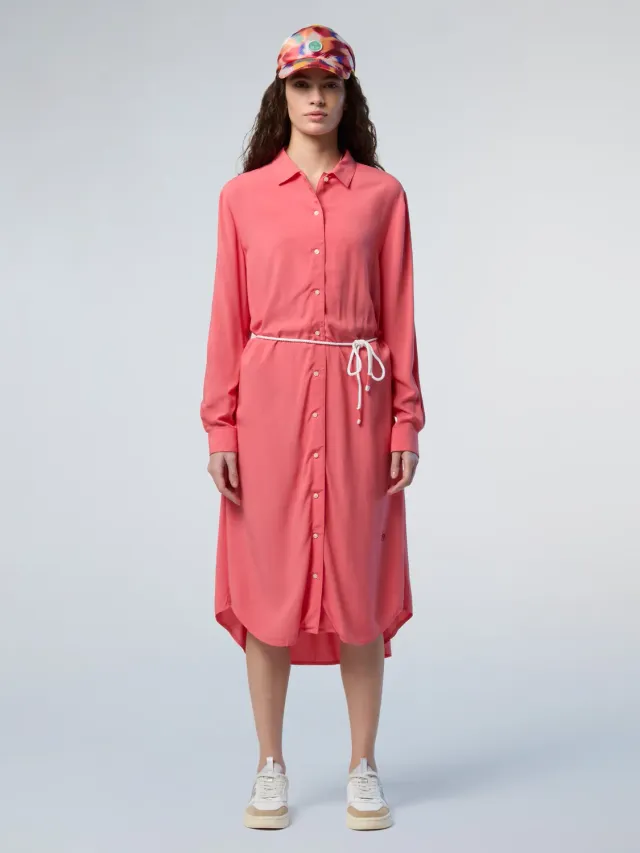 North Sails Ecovero robe midi imprimée ceinture corde