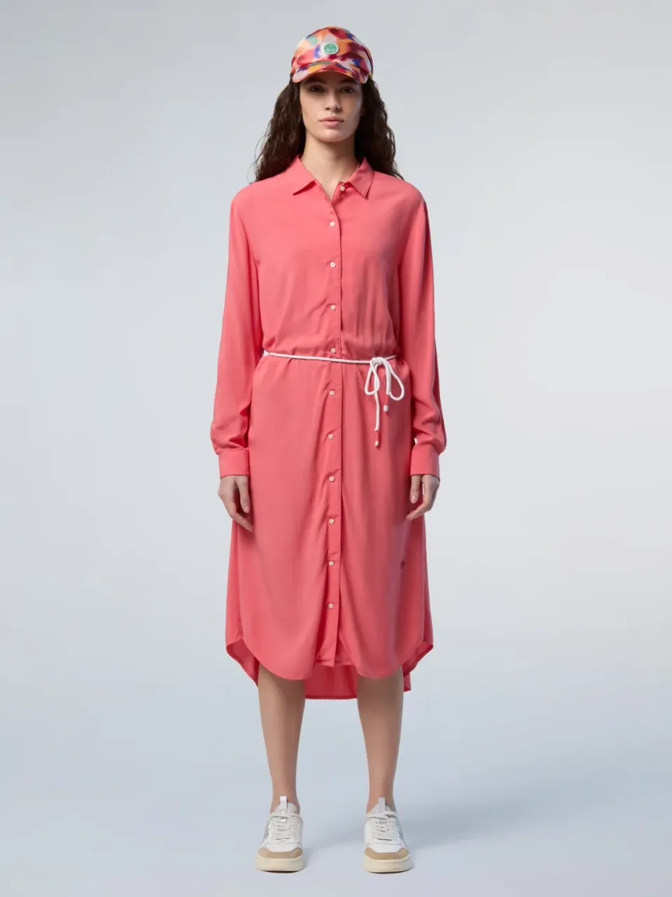 North Sails Ecovero robe midi imprimée ceinture corde