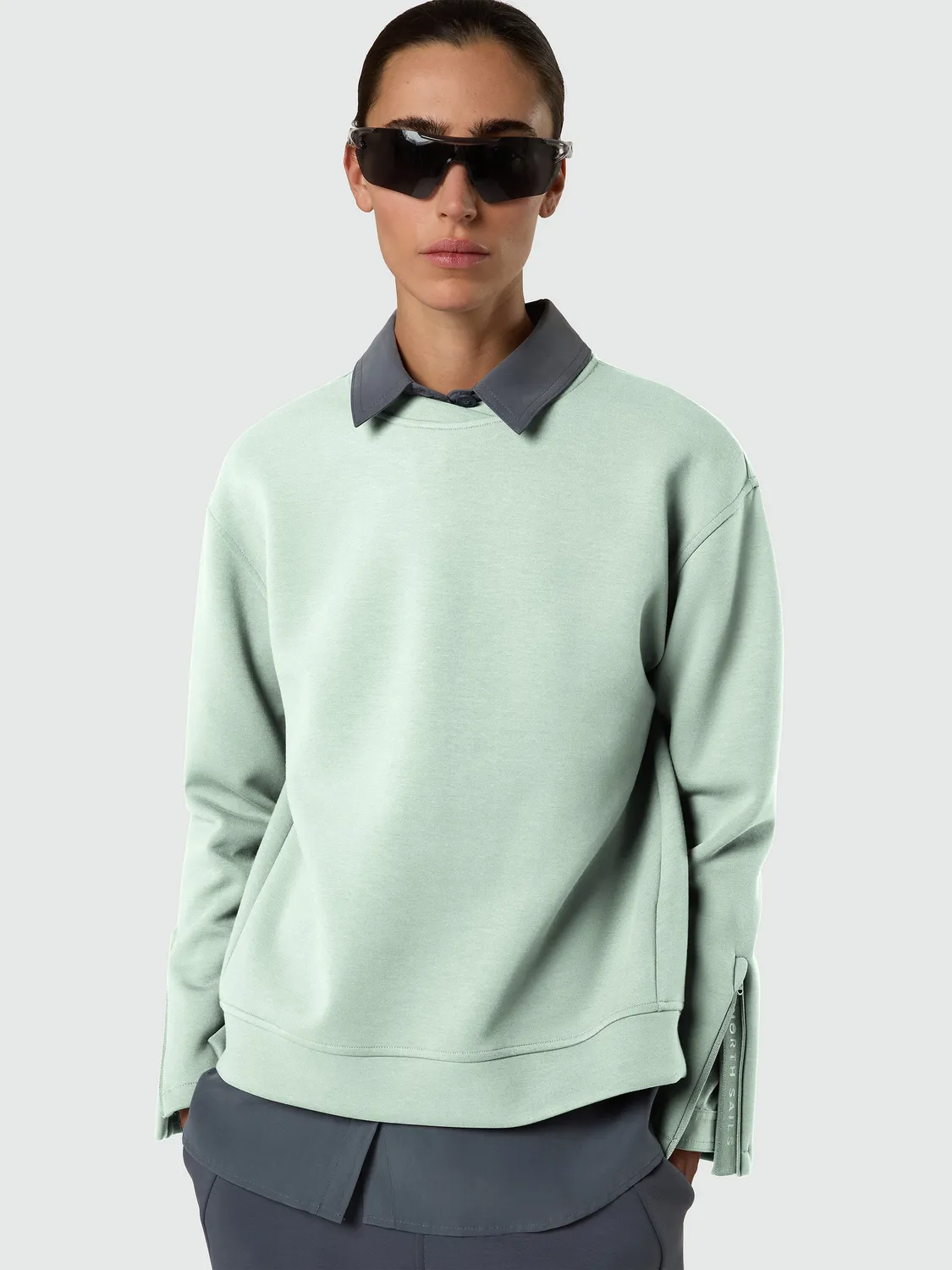 North Sails Winter Interlock sweat col rond Turbulence femme molleton