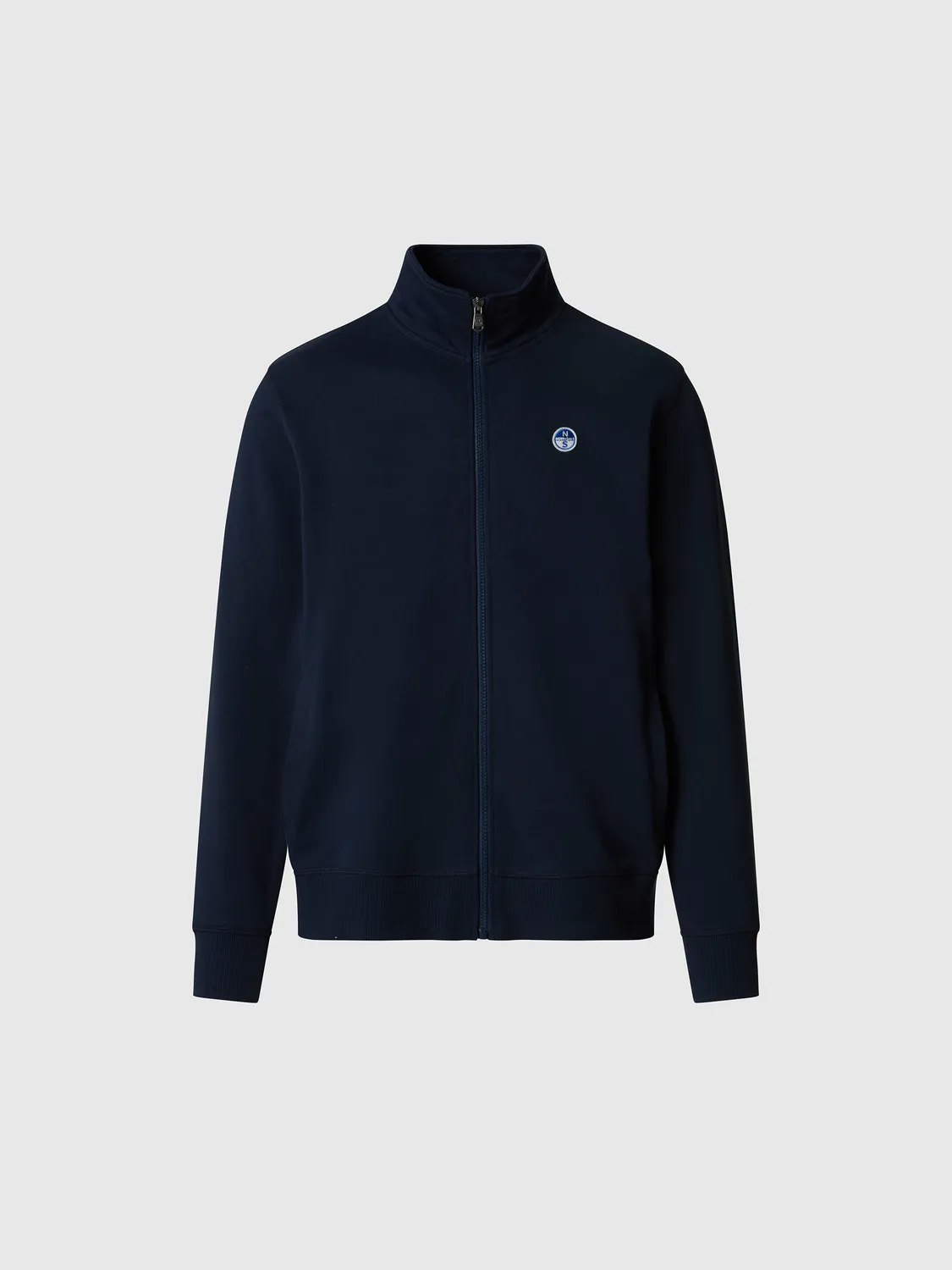 North Sails sweat zippé patch logo bleu marine