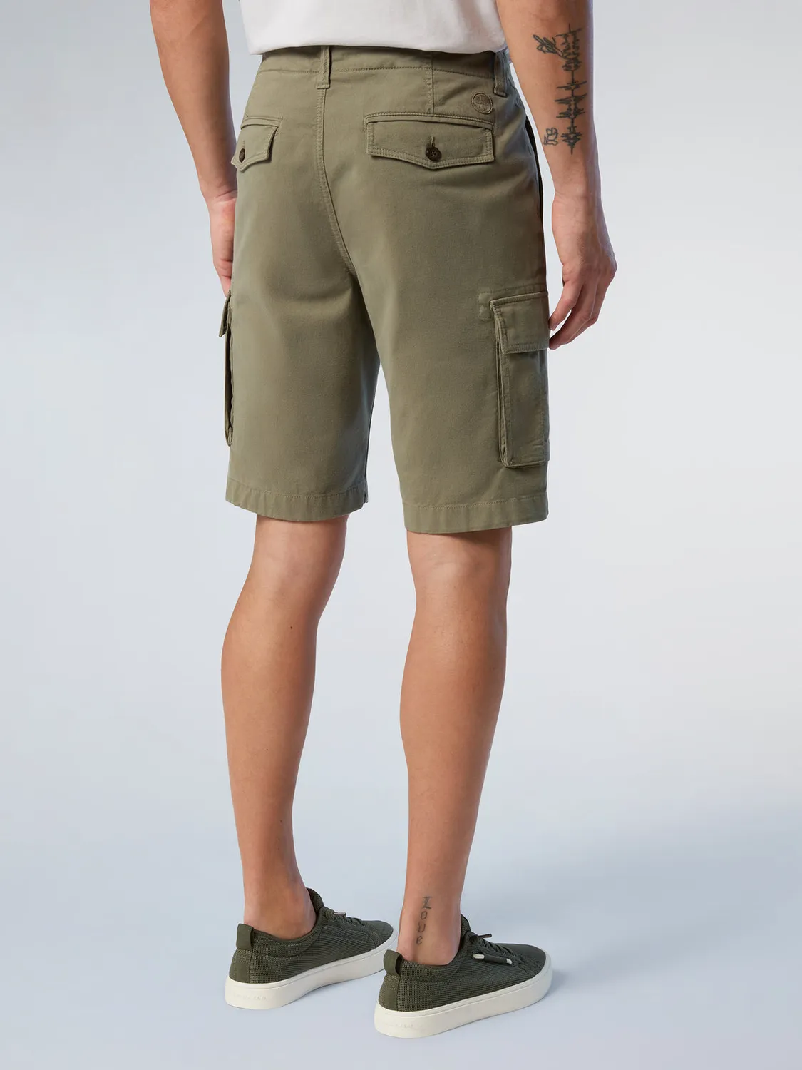 North Sails America short cargo gabardine coton bio