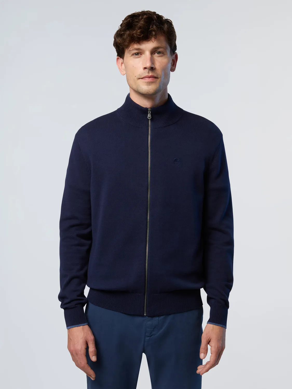 North Sails pull zippé col montant coton bio