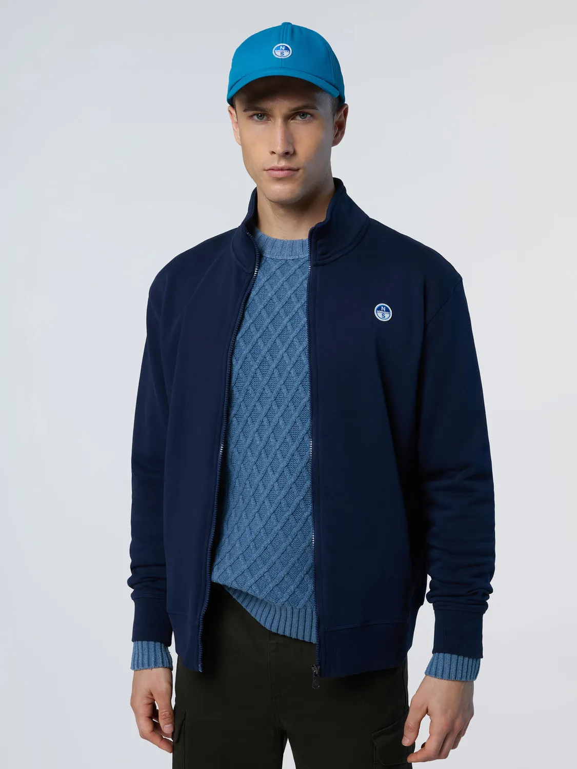 North Sails sweatshirt zippé patch col montant