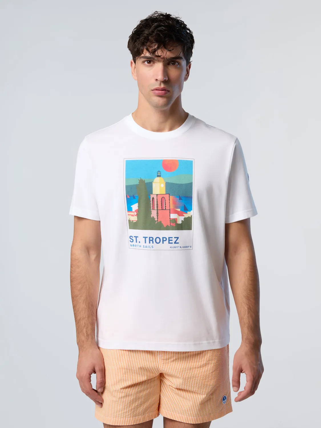 North Sails T-shirt coton bio print été col rond