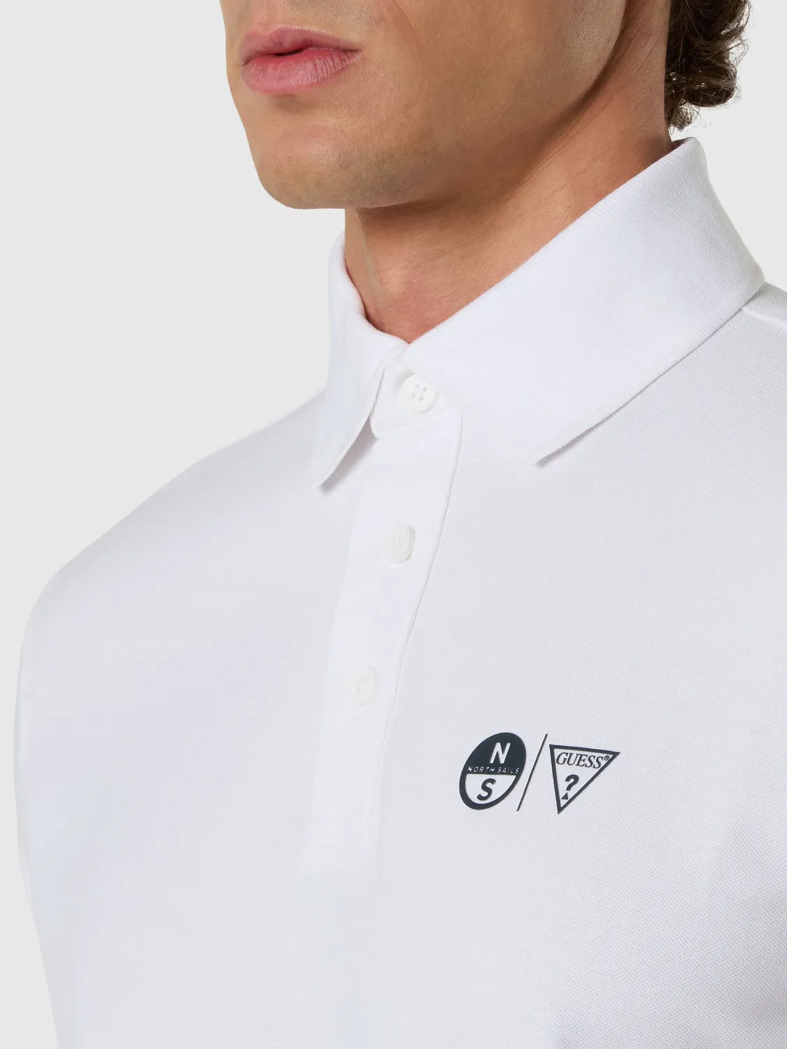 North Sails Guess polo manche courte homme blanc pur regular