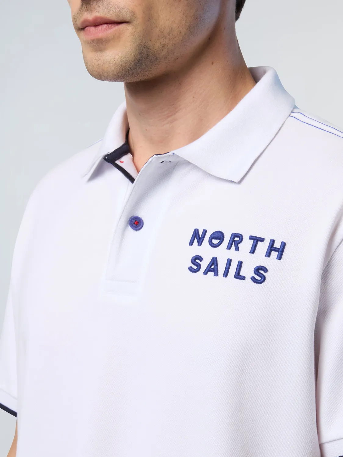 North Sails polo col rayé coton bio stretch