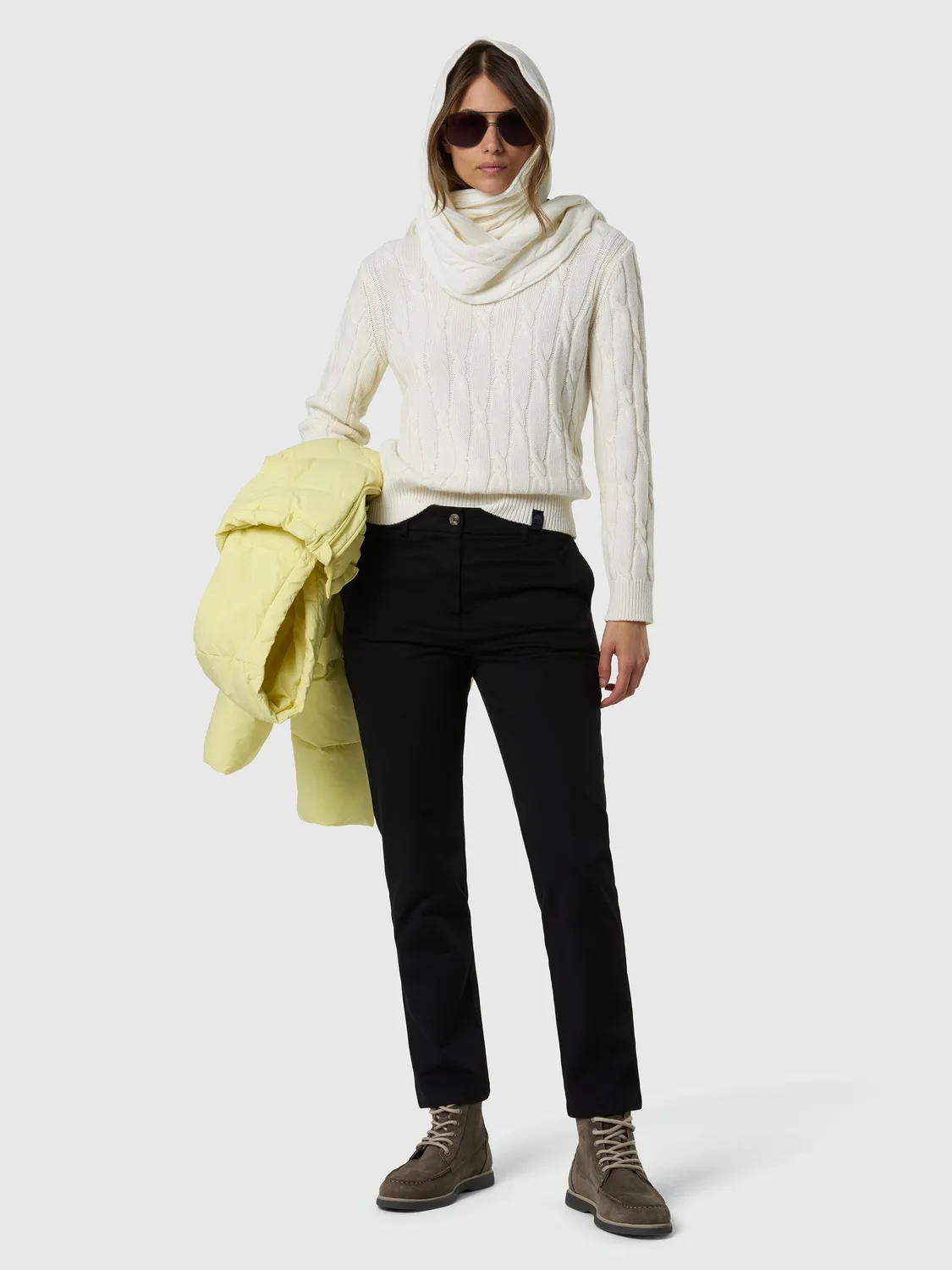 North Sails pull torsades col rond femme doux