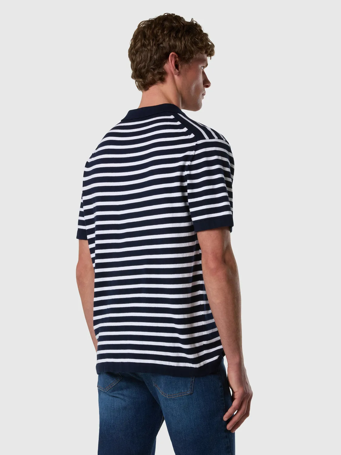North Sails polo rayé coton bio sans boutons