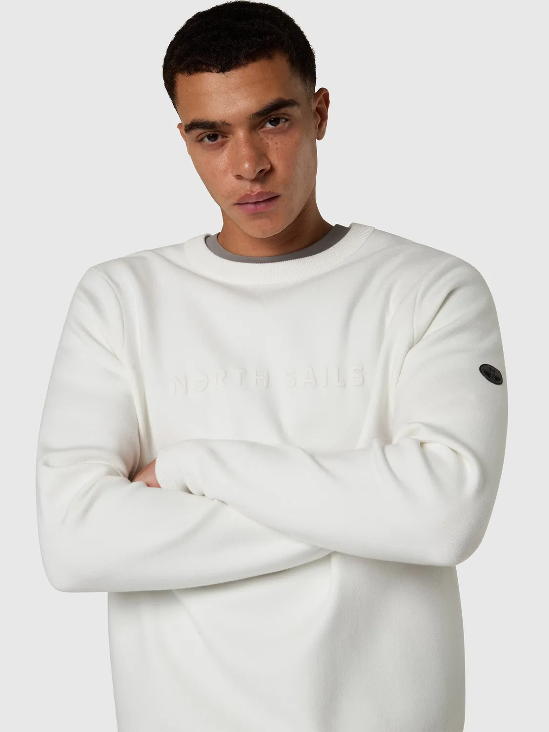 North Sails pull viscose lettrage 3D homme rouille