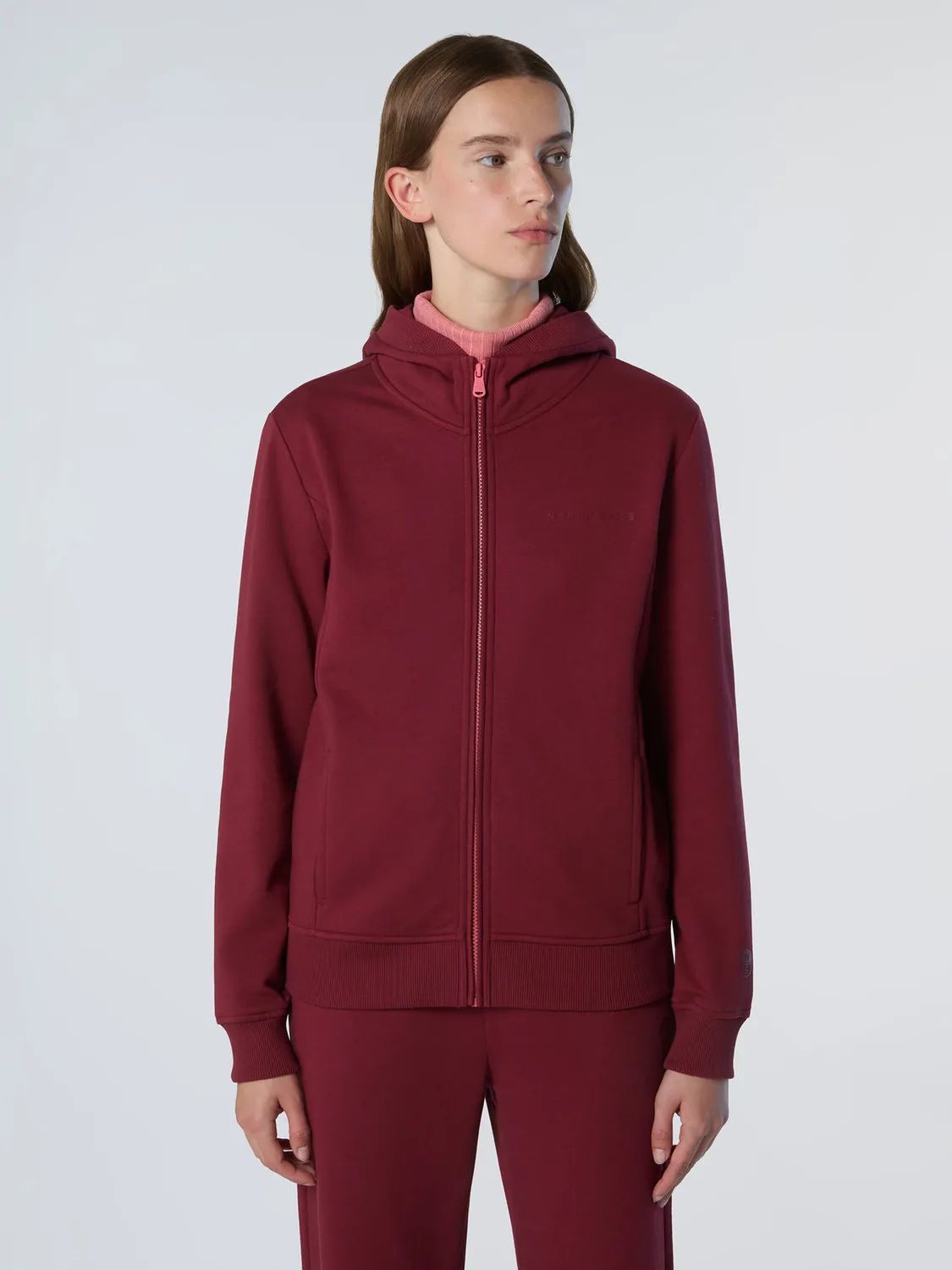 North Sails Full-zip hoodie with tonal logo sweat zippé