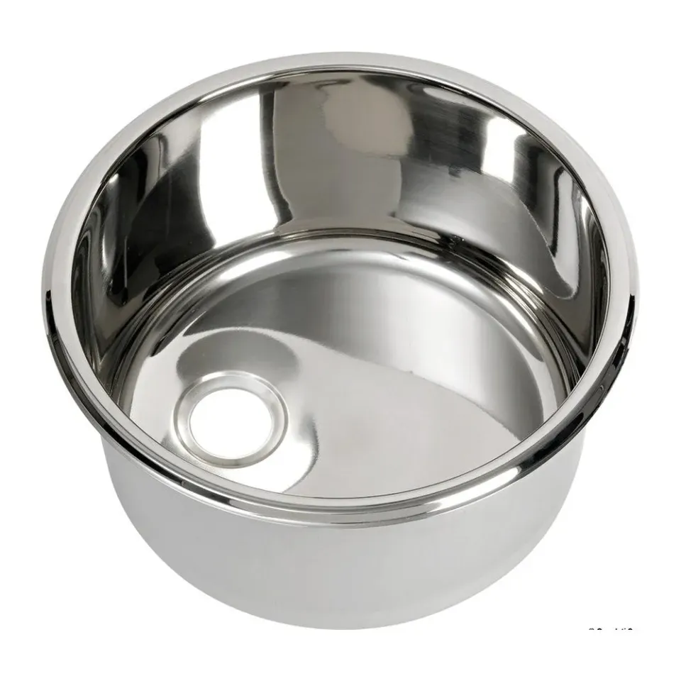 easysea évier inox rond poli 330x180mm cuisine bateau