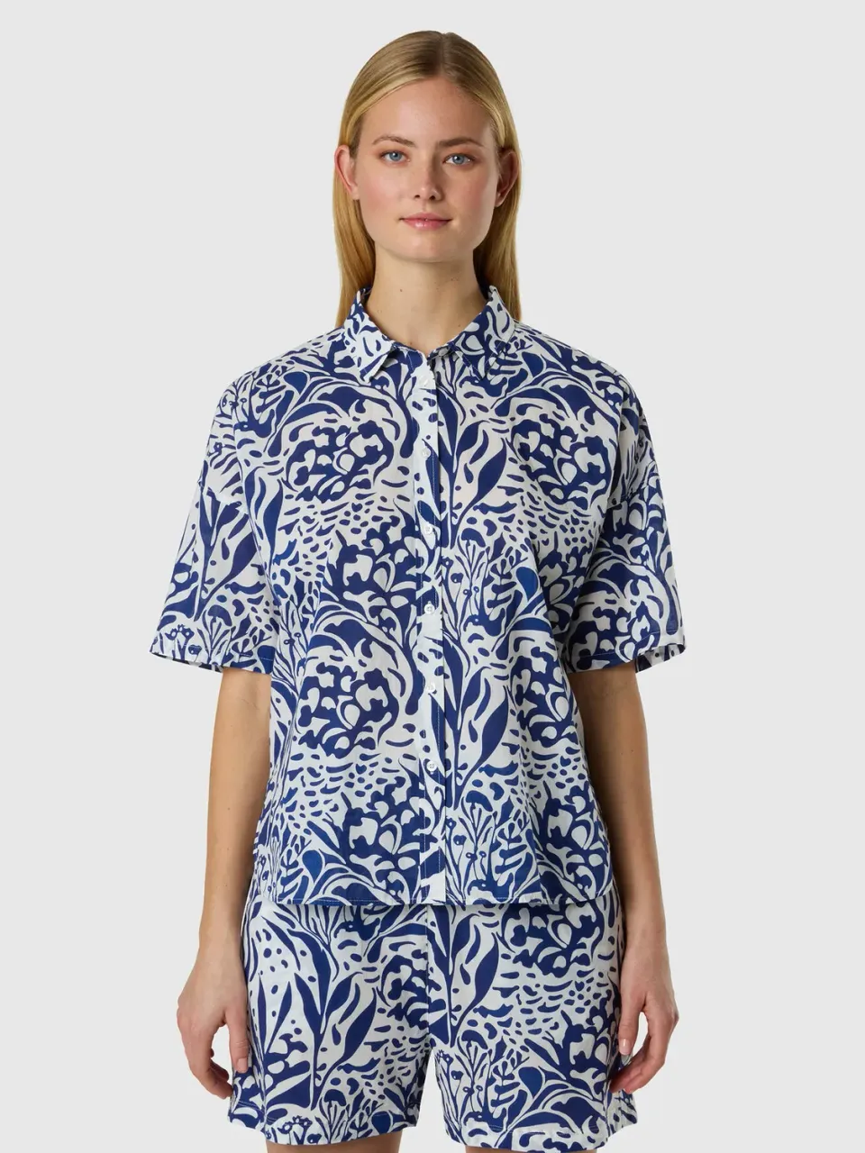 North Sails chemise mousseline corail coton coupe boxy