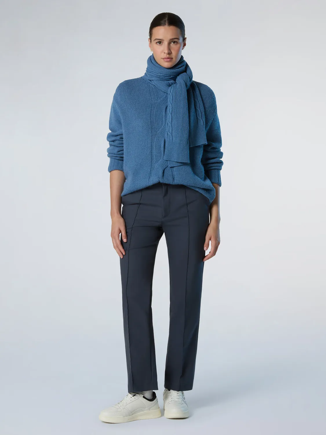 North Sails pull col montant maxi torsade cachemire