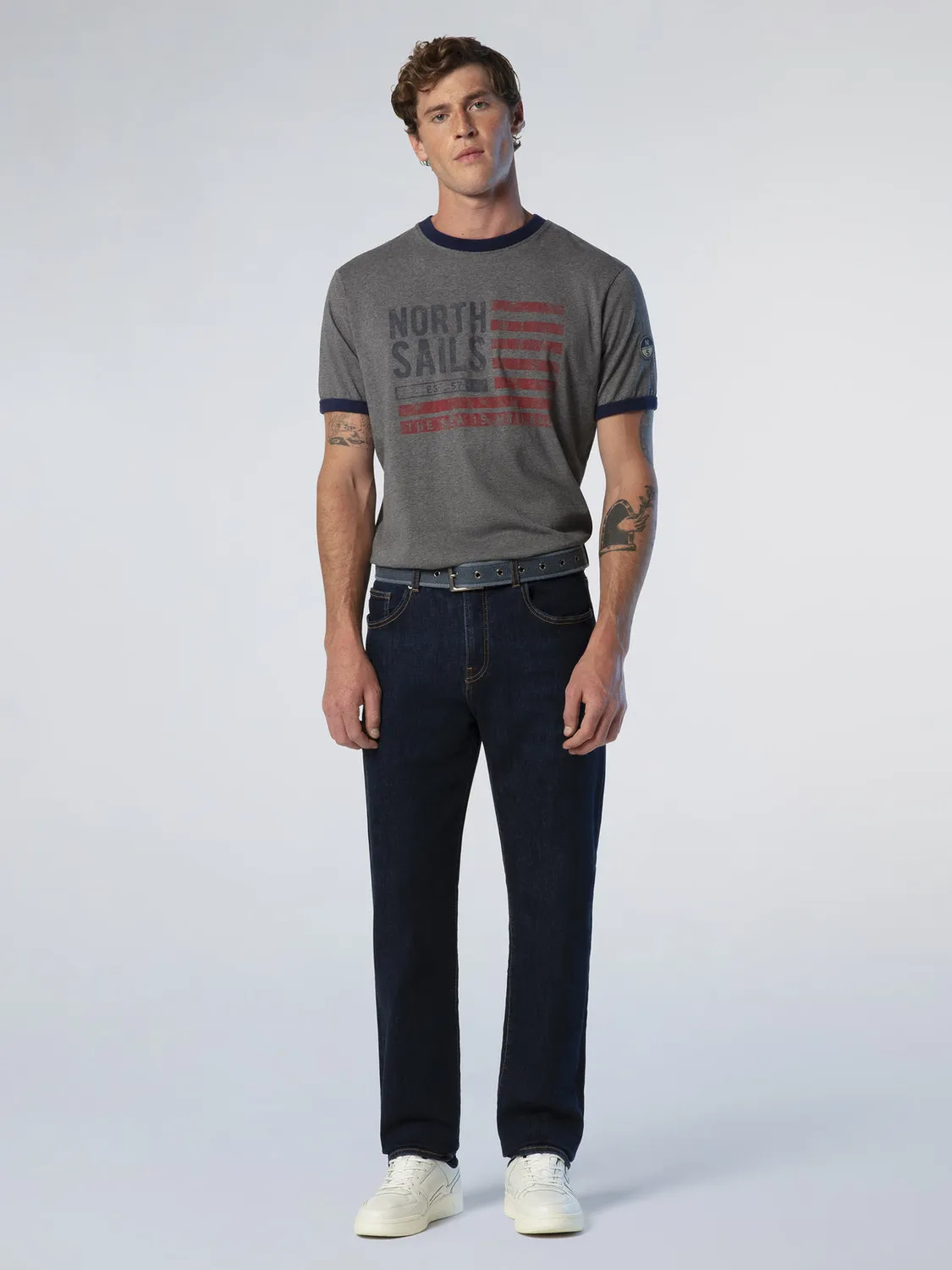 North Sails t-shirt Archive coton épais drapeau US