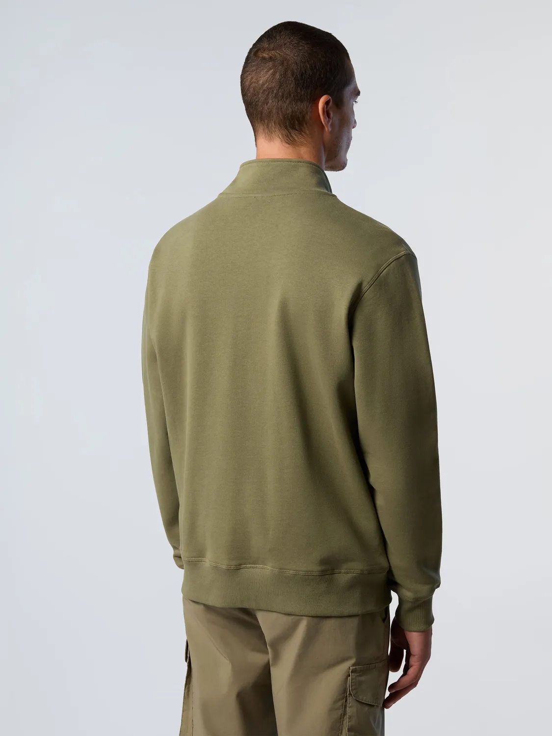 North Sails sweat zippé logo patch vert profond