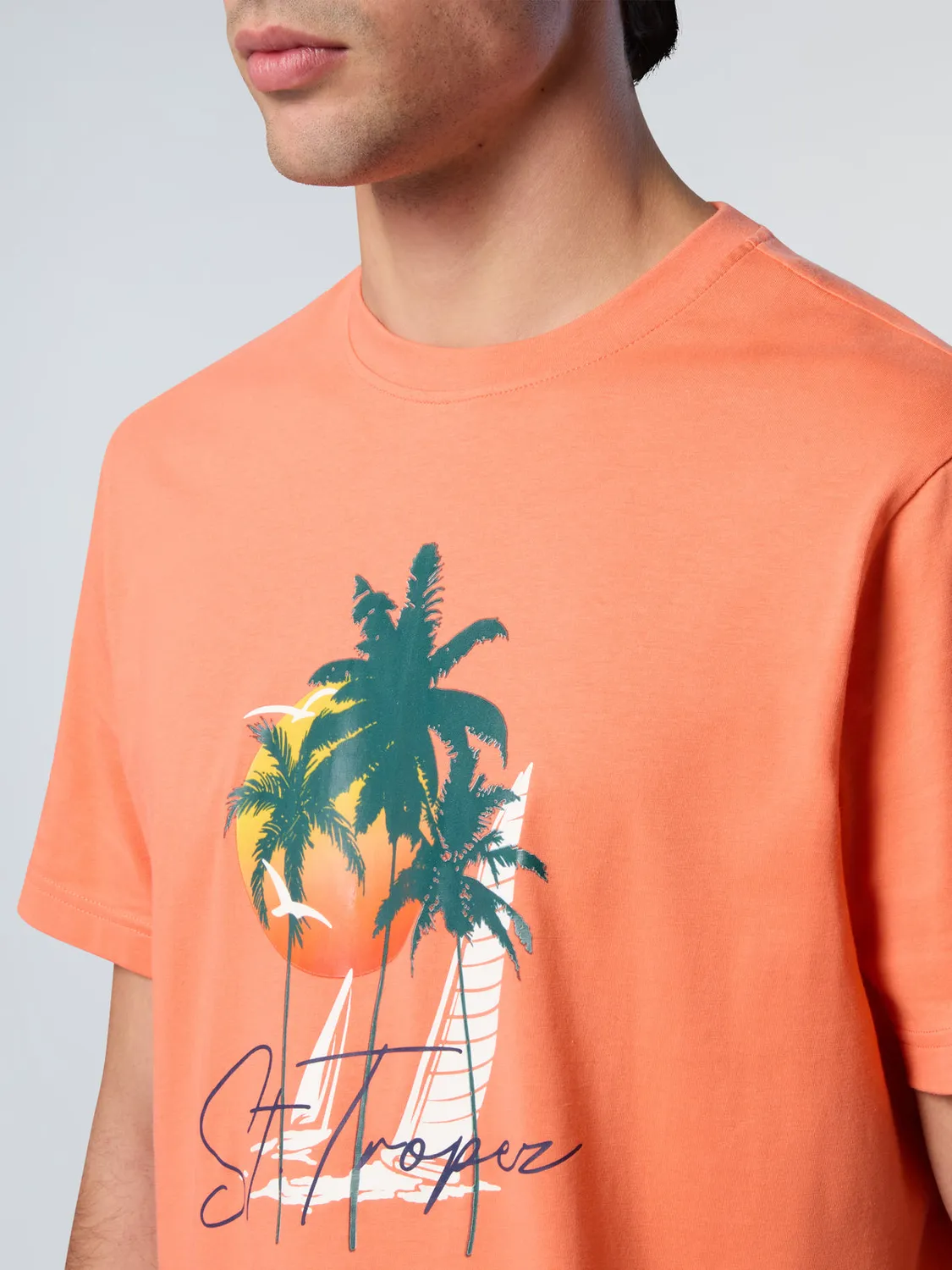 North Sails T-shirt coton bio print été col rond