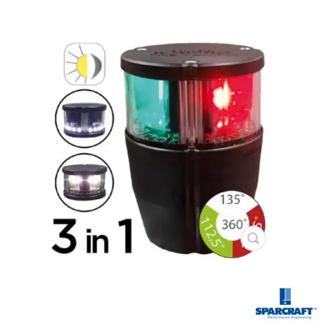 Sparcraft Feu Tricolore Stroboscope Noir