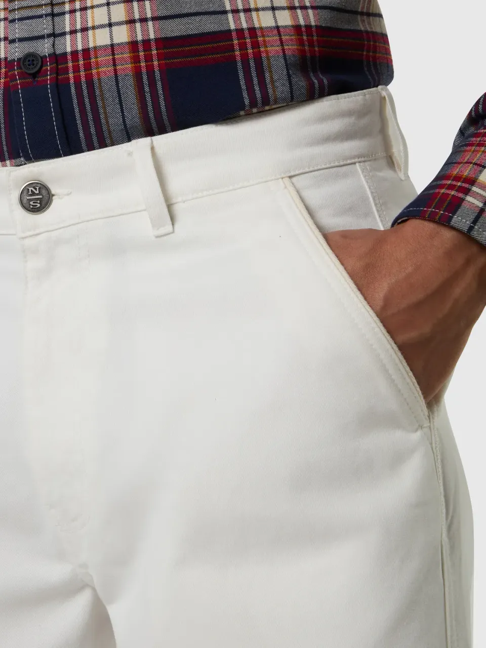 North Sails Archive pantalon gabardine white onyx