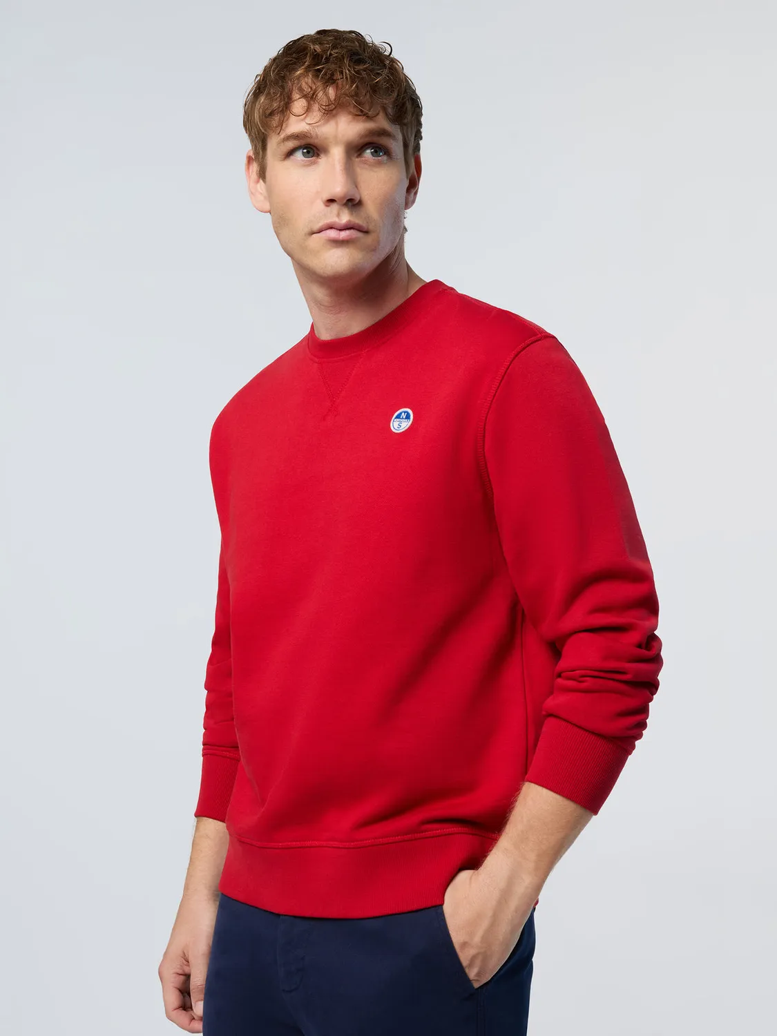 North Sails sweat coton bio patch logo gratté