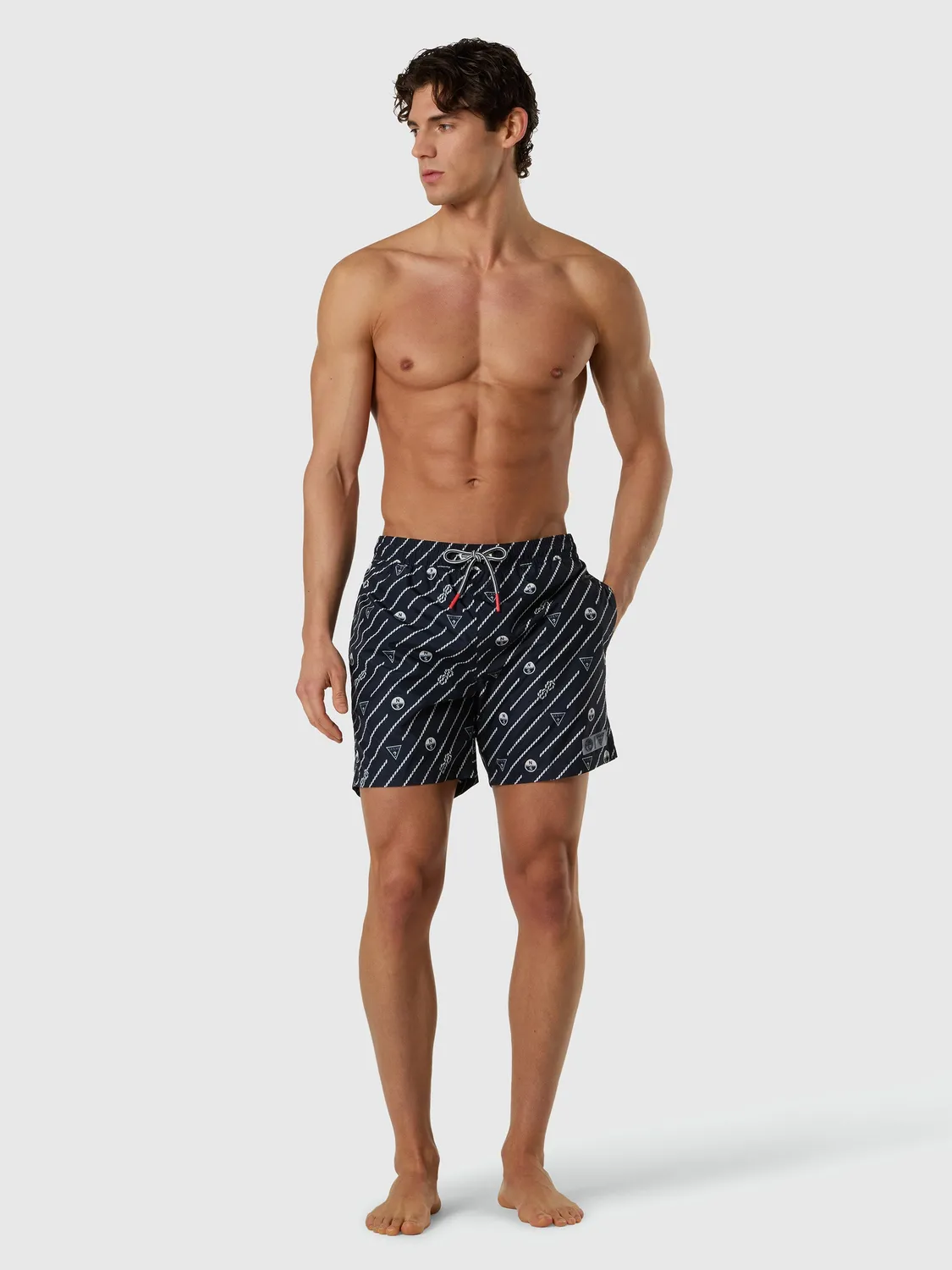North Sails x Guess Volley Short de Bain Bleu Marine