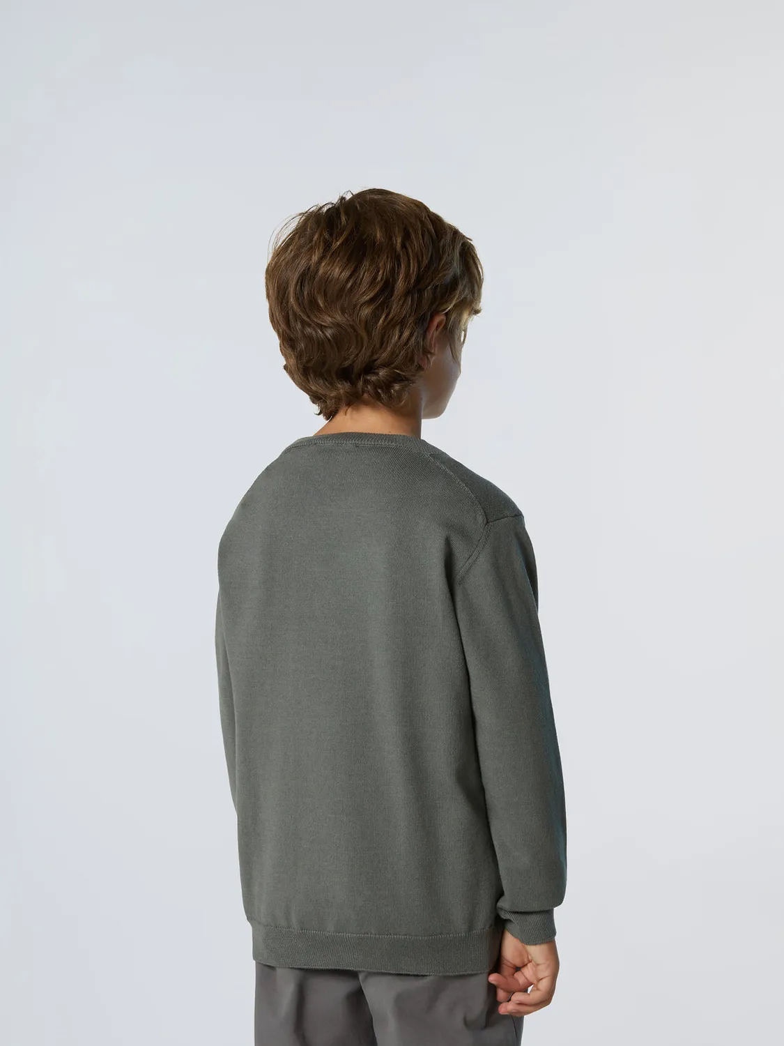 North Sails pull col rond brodé enfant coton bio