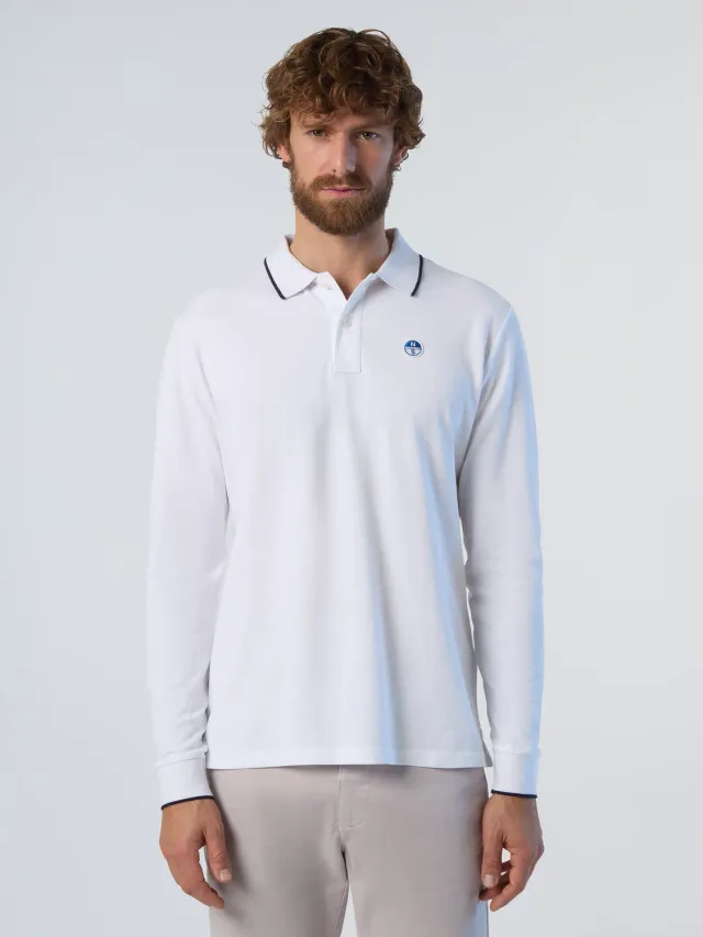 North Sails polo manches longues piqué coton bio