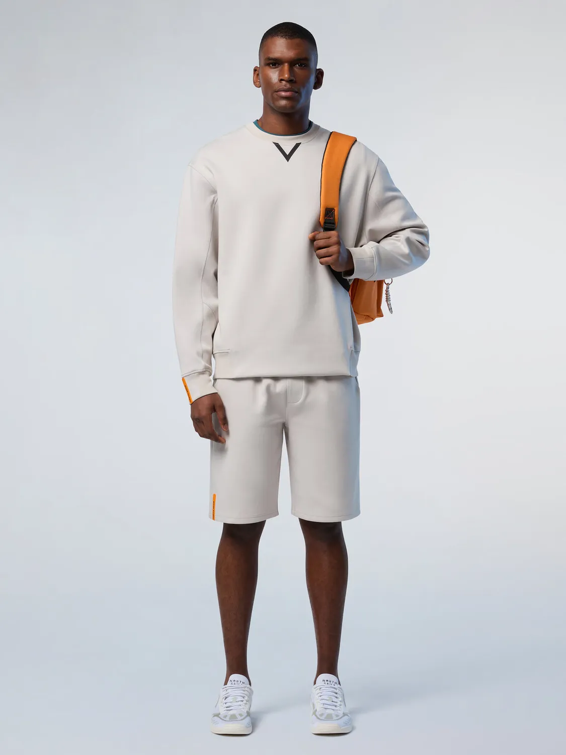 North Sails Interlock sweat col rond coton stretch