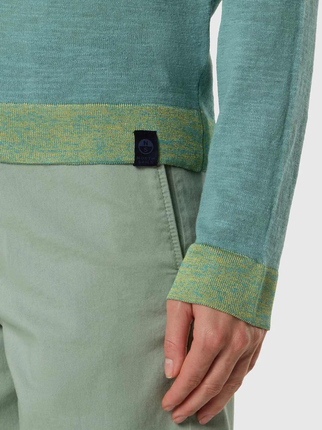 North Sails pull col bateau femme vert iceberg