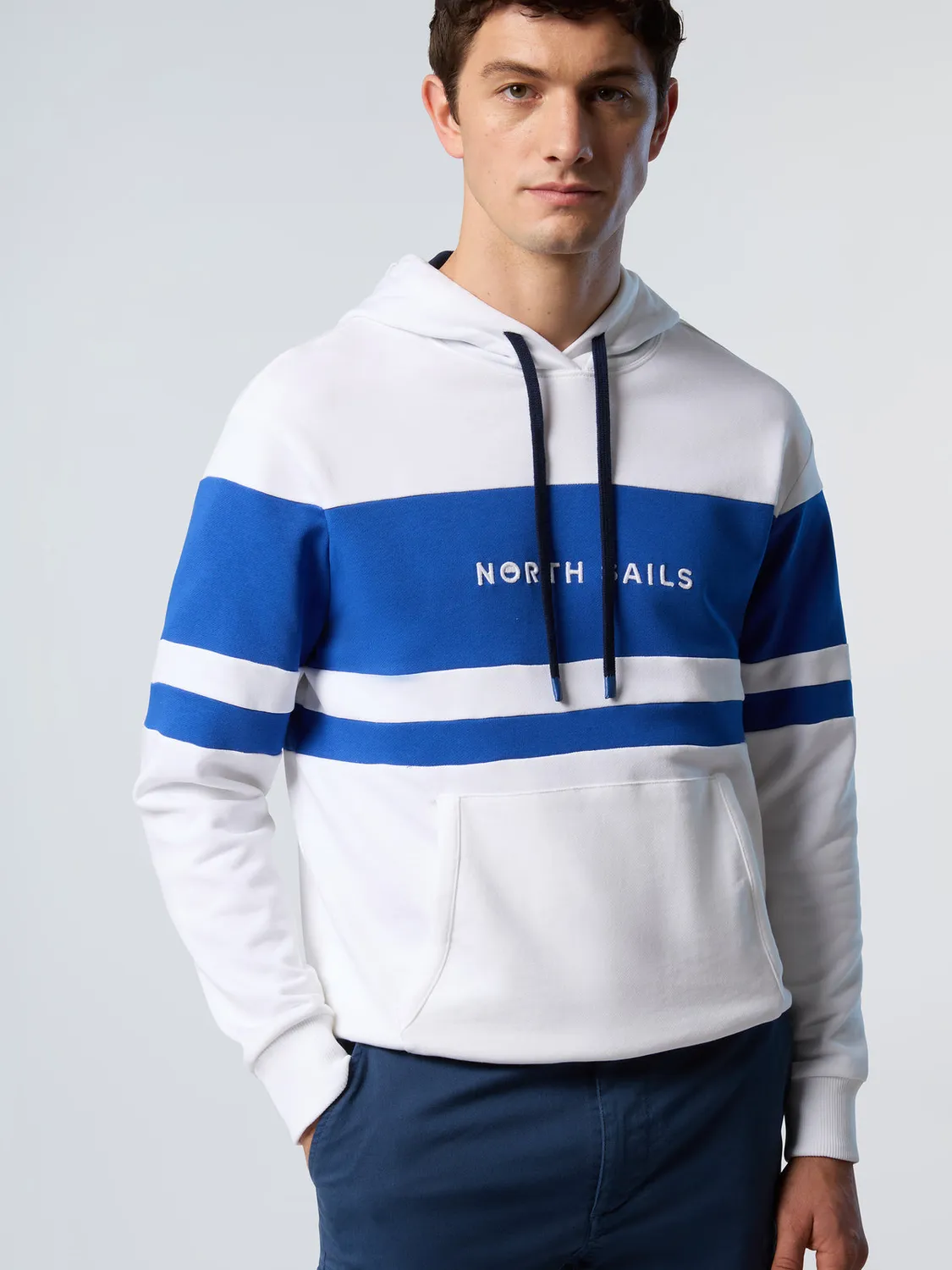 North Sails Hoodie sweat à capuche rayures coton bio