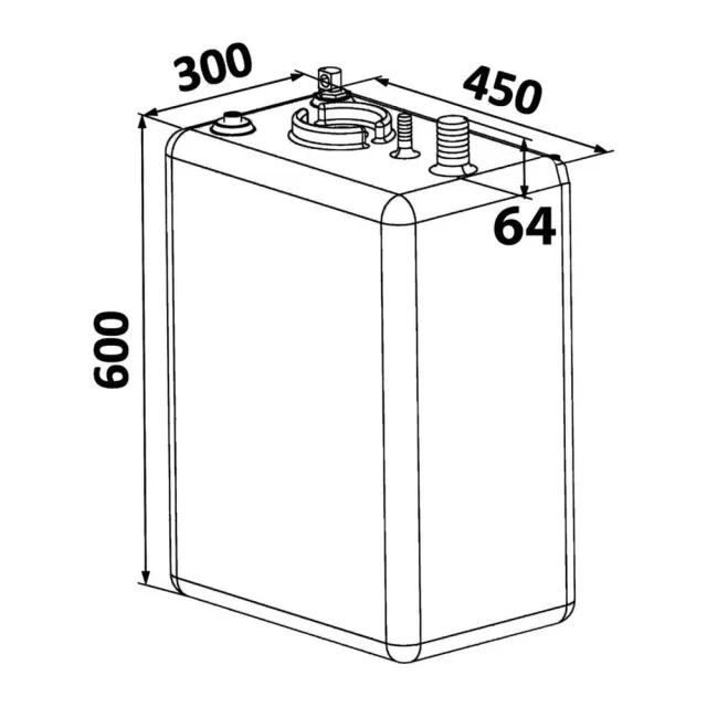 Osculati réservoir carburant PE 70 L ISO 21487 CE
