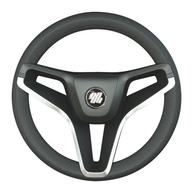 Ultraflex Portofino volant noir 350 mm branches chromées