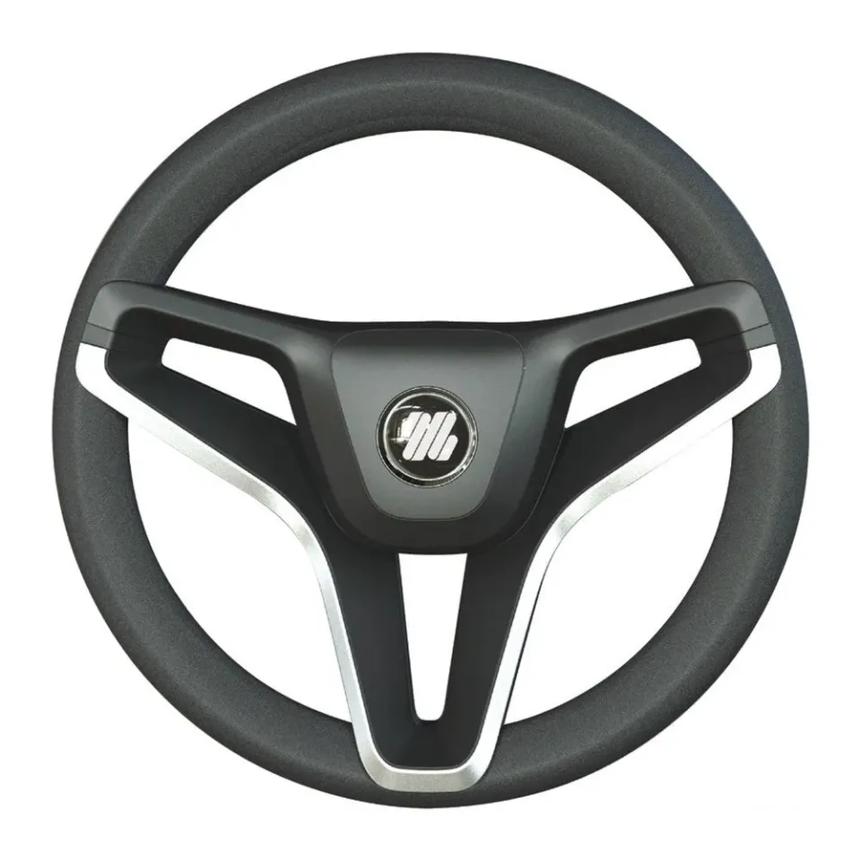 Ultraflex Portofino volant noir 350 mm branches chromées