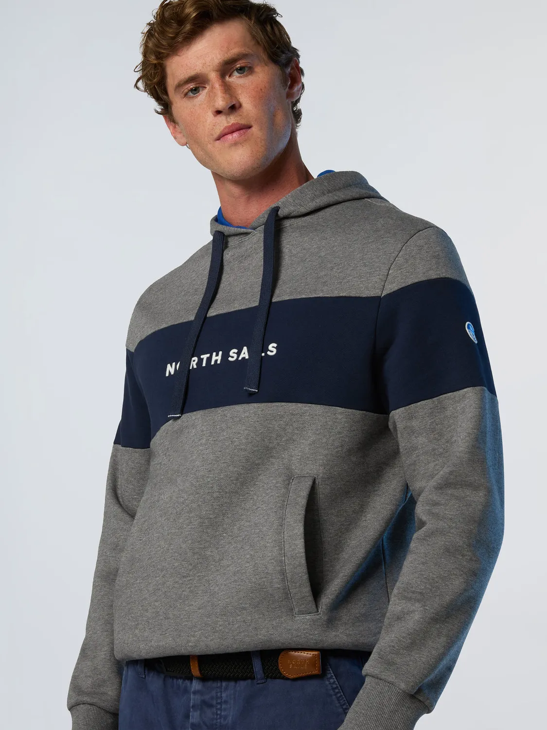North Sails maxi stripe hoodie coton bio rayé