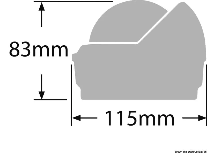Ritchie compas Wheelmark 3 pouces noir externe