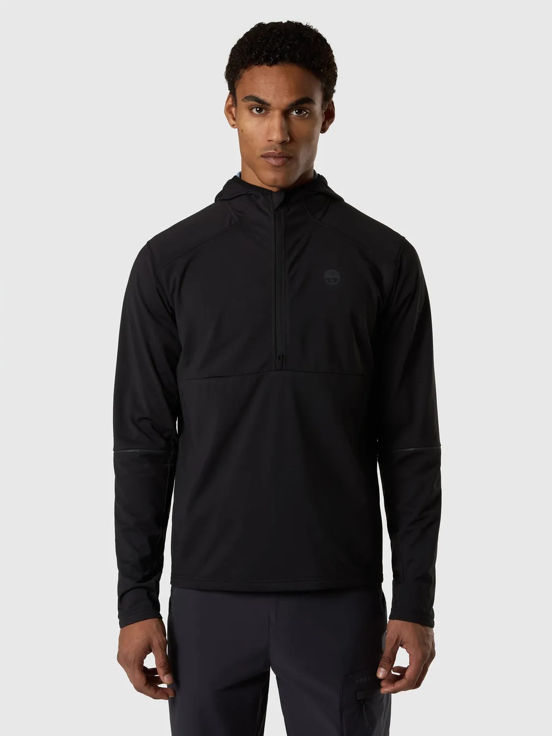 North Sails sweat capuche half-zip polaire brossée