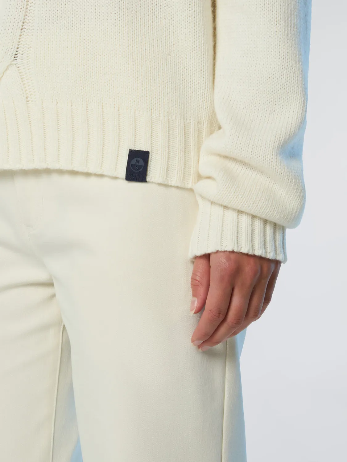 North Sails pull col montant maxi torsade cachemire