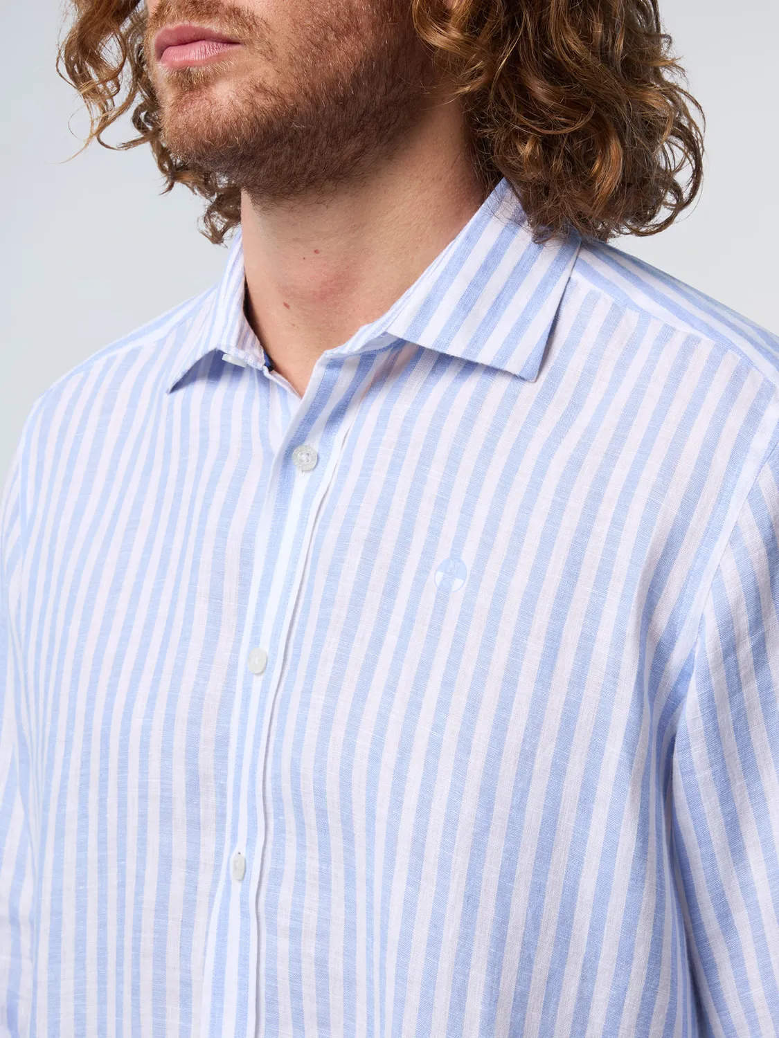 North Sails chemise lin rayée large été