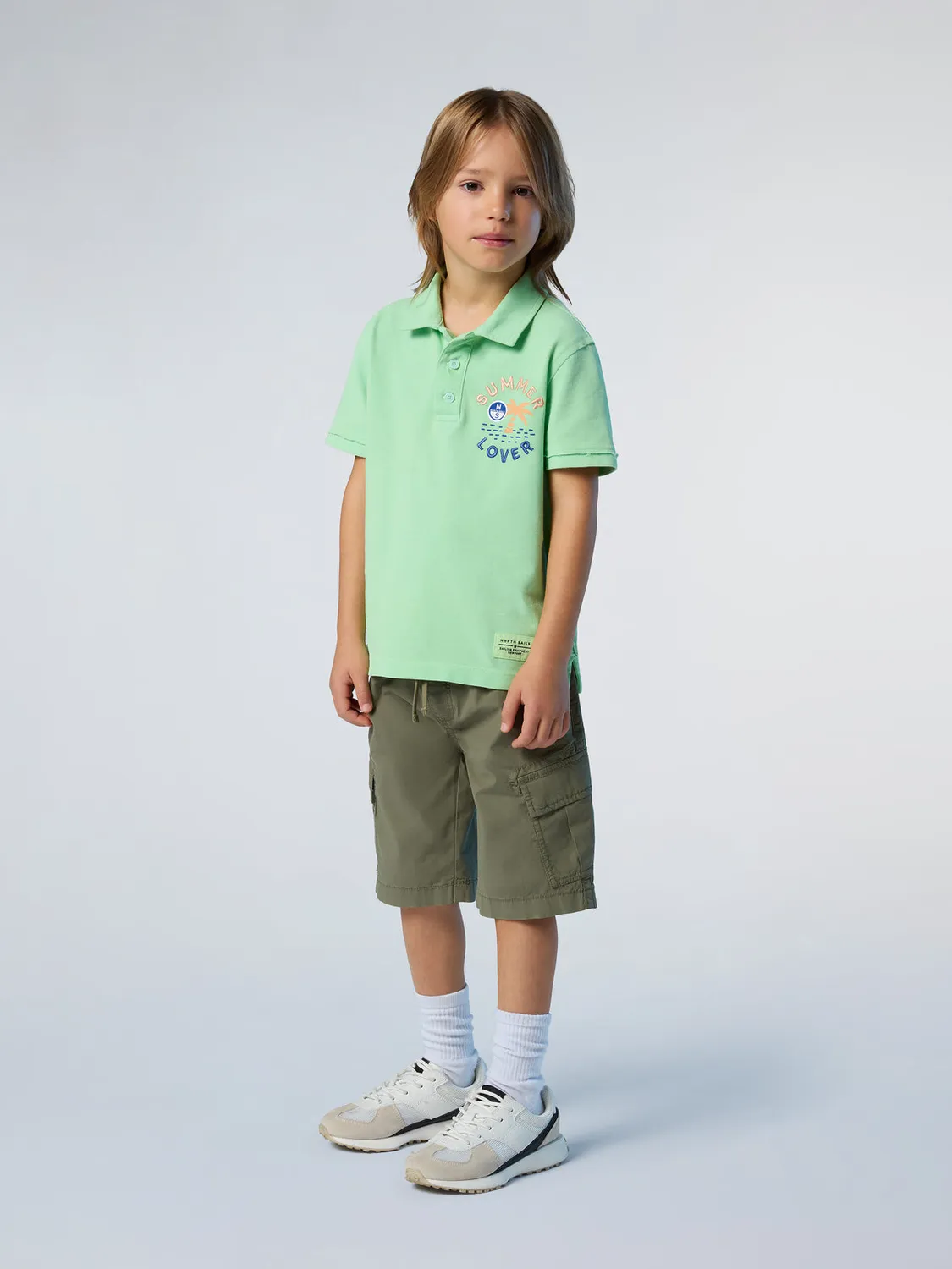 North Sails polo enfant palmiers coton bio