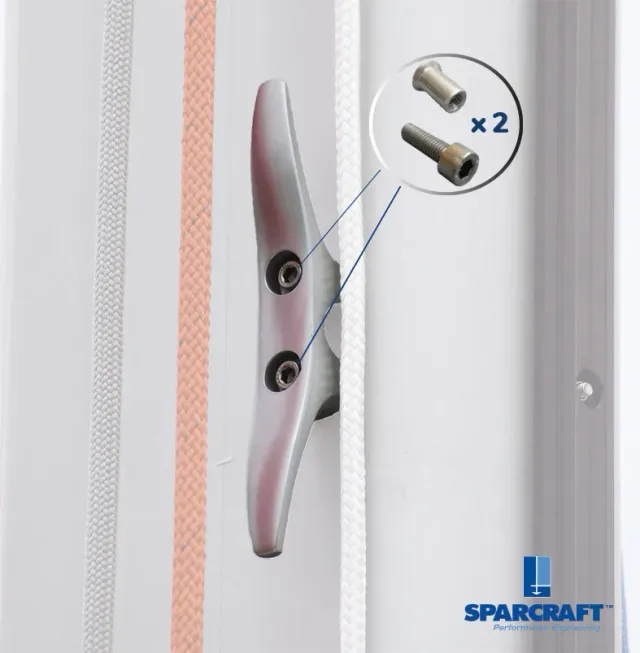 Sparcraft taquet 130 anodisé avec fixations mât