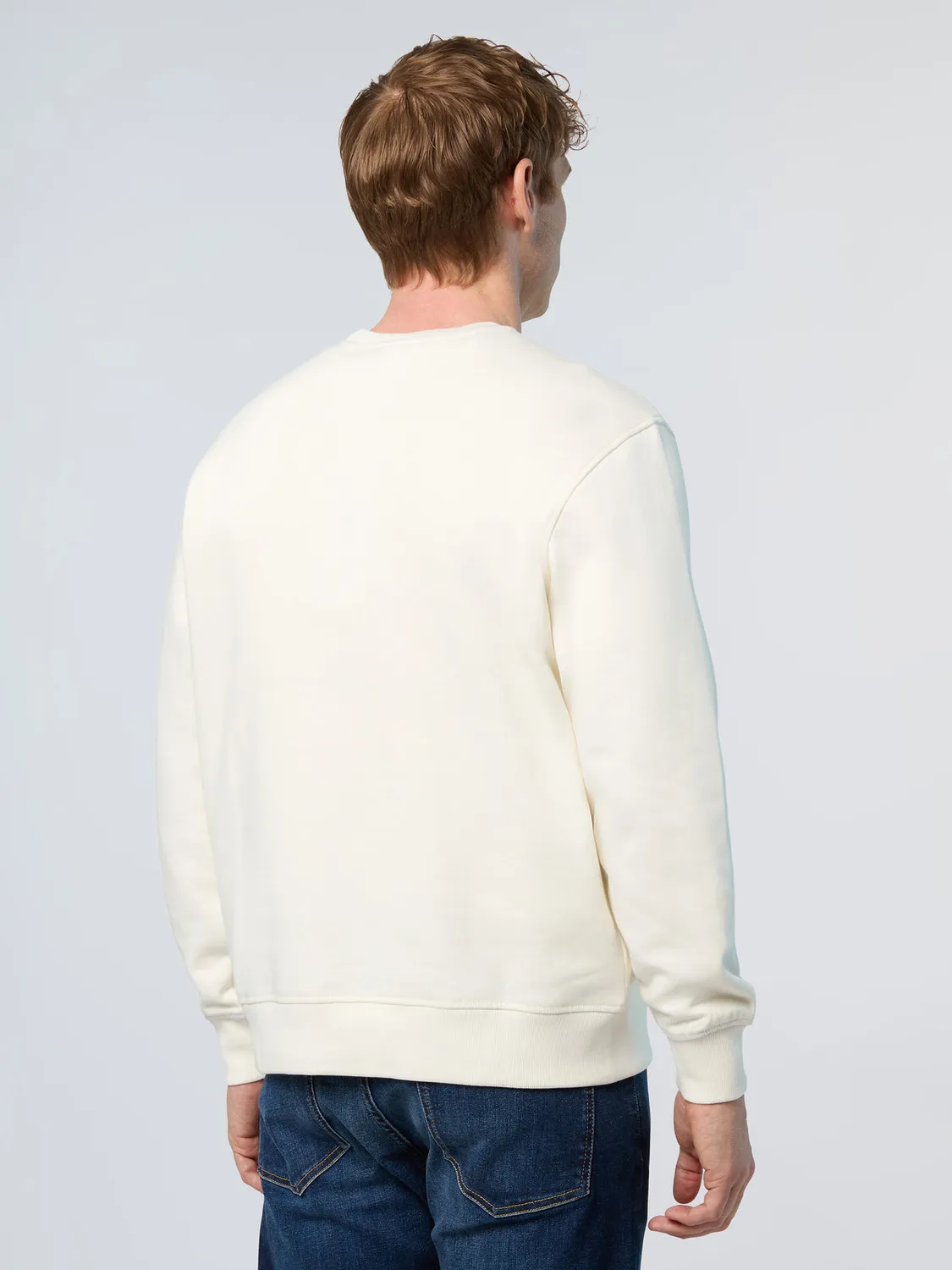 North Sails sweat coton bio patch logo gratté